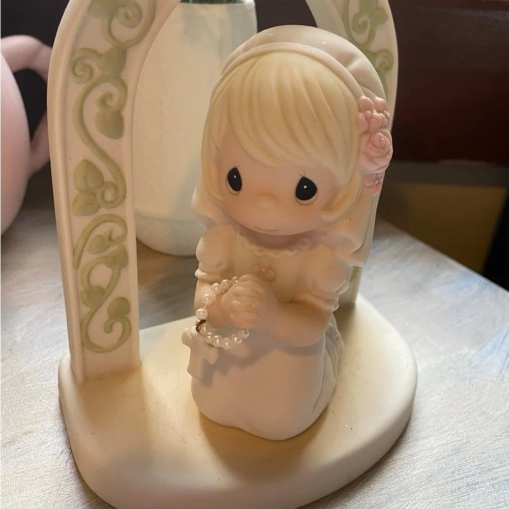 Precious Moments Figurine with White Finish